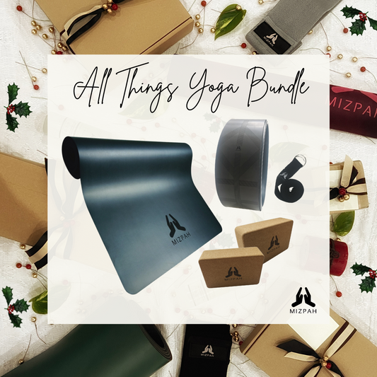 Get everything you need with this bundle to fulfill your resolutions.     What you'll get:  1. A Matte Bodyline mat or a Matte Pro Mat  2. A yoga wheel  3. A yoga stretching strap  4. A pair of yoga blocks