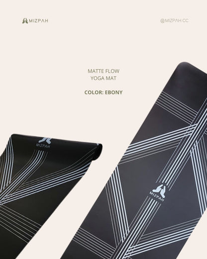 The newest matte mat with the signature Mizpah body alignment guide for your fitness flow yet still with the same exceptional grip and the same undeniable comfort