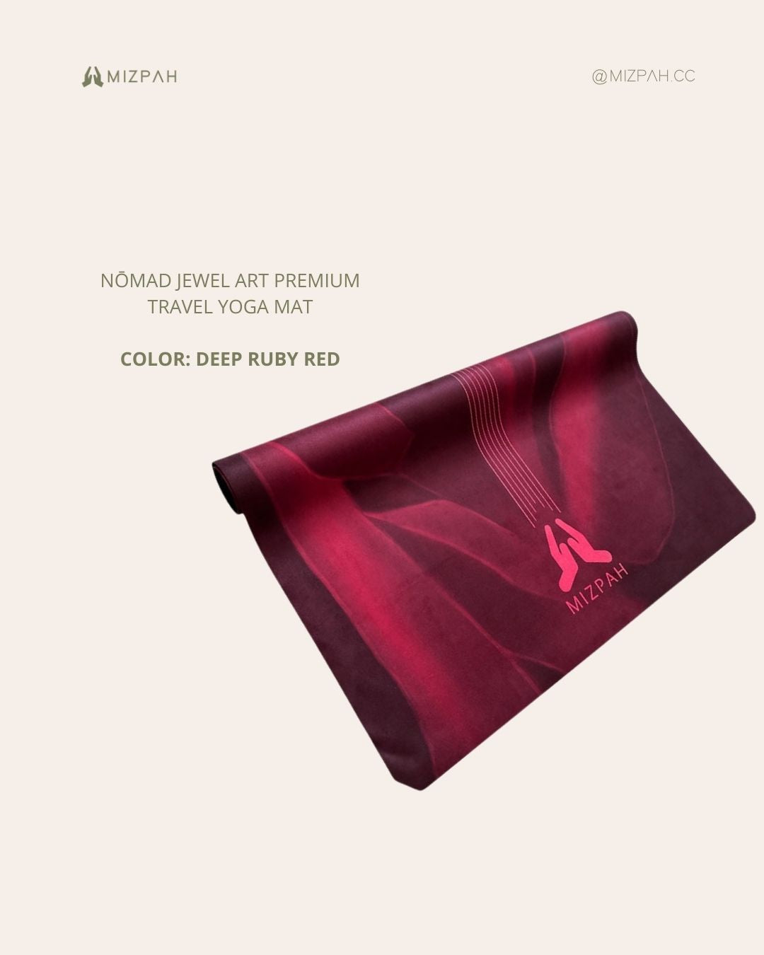 The Nomad Jewel Art Yoga Mat is  it's the lightest mat at a little over a kilo thus very convenient. This mat is foldable and can easily fit inside any suitcase