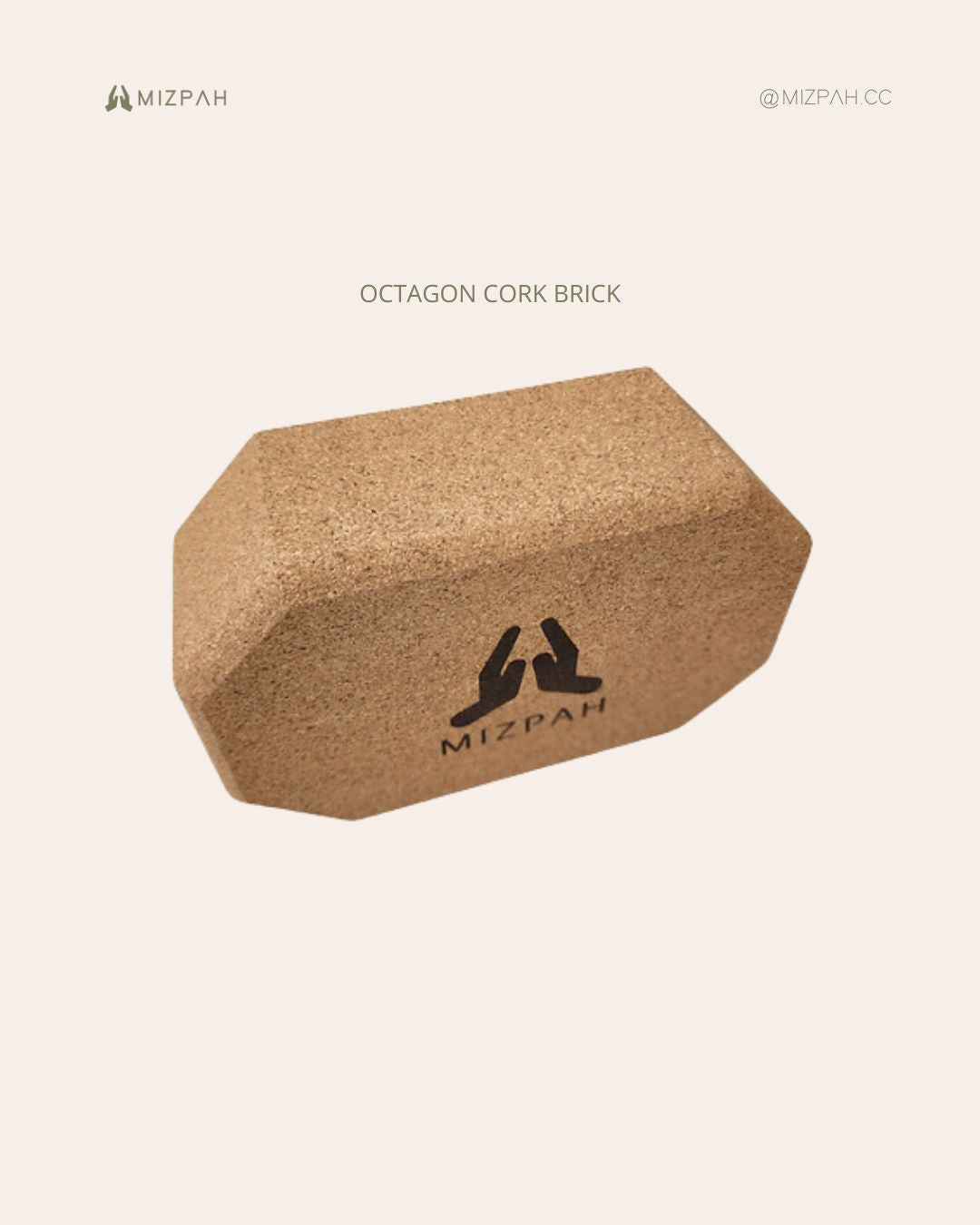The Octagon Cork Brick is designed for smooth transitions and weighted for stability, the block’s extra angles allow for easy and smooth pose transitions