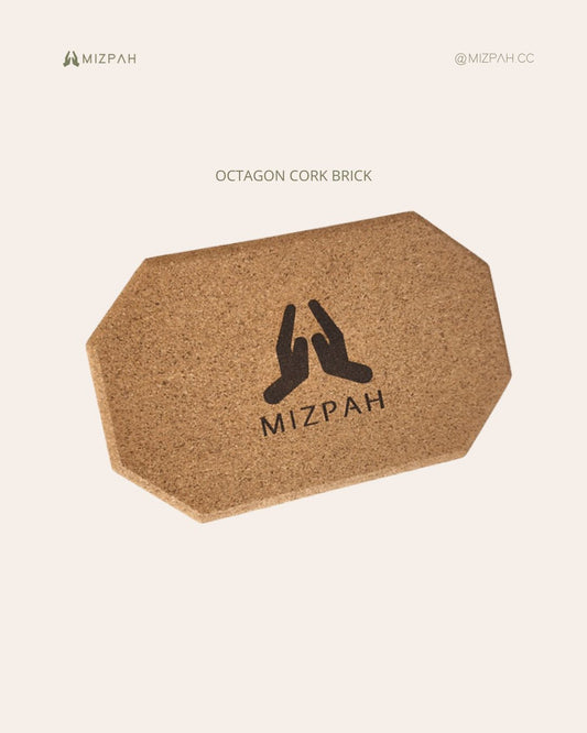 The Octagon Cork Brick is designed for smooth transitions and weighted for stability, the block’s extra angles allow for easy and smooth pose transitions