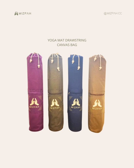 Yoga Mat Drawstring Canvas Bag