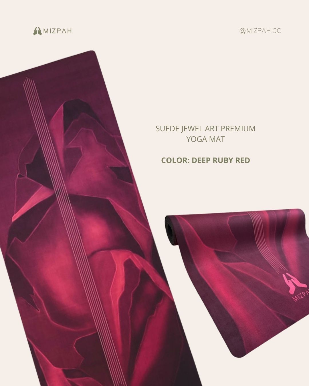 Suede Jewel Art Premium Yoga Mat is a Velvet-like finish and adheres best when there's moisture so it's ideal for intense workouts and hot yoga.